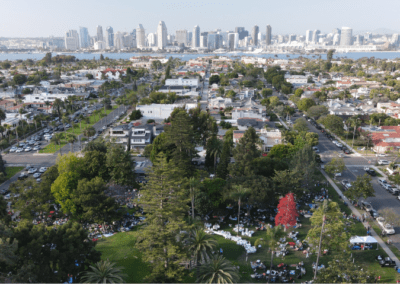 Spreckels Park with San Diego Skyline