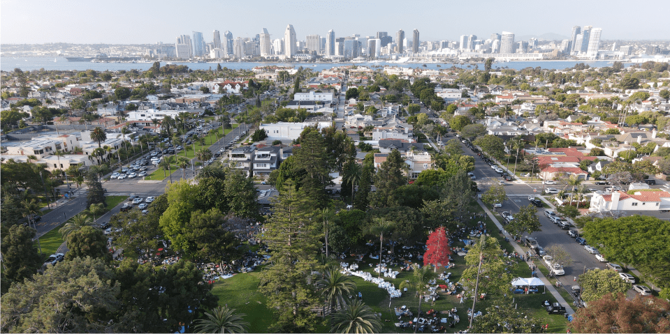 Spreckels Park with San Diego Skyline